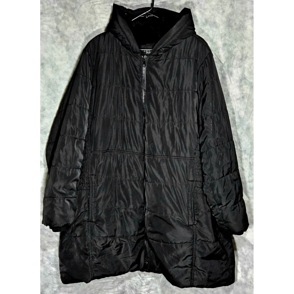 Torrid Black Long Hooded Puffer Coat Faux Fur Lined Water Resistant Women's Sz5